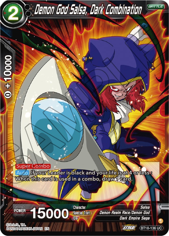 Salsa del Dios Demonio, Combinación Oscura (BT18-136) [Dawn of the Z-Legends] 