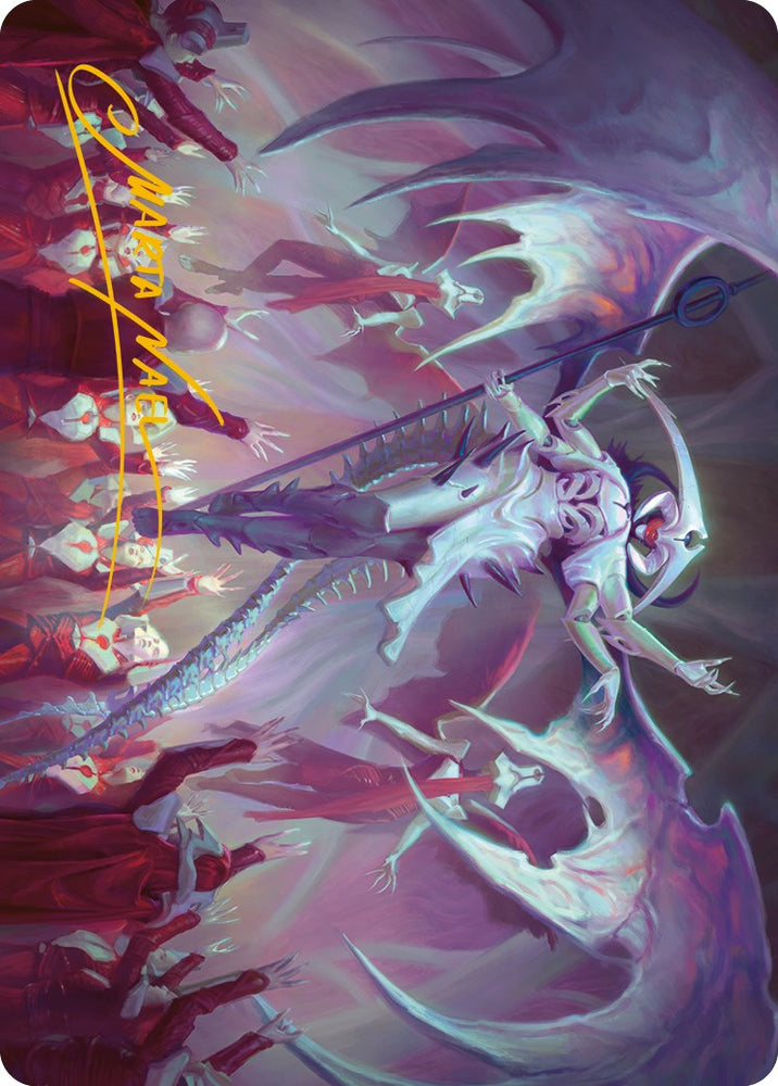 Tarjeta de arte Atraxa, Grand Unifier (firma estampada en oro) [Phyrexia: All Will Be One Art Series] 