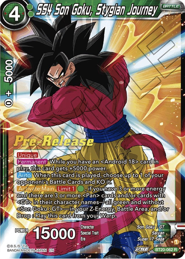 SS4 Son Goku, Stygian Journey (BT20-062) [Promociones de presentación con absorción de poder] 