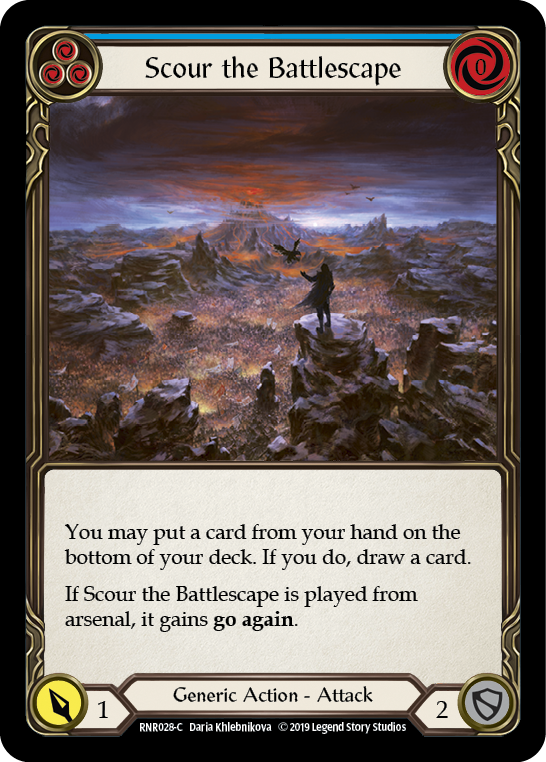 Explora el paisaje de batalla (azul) [RNR028-C] (Rhinar Hero Deck) 1.a edición normal 