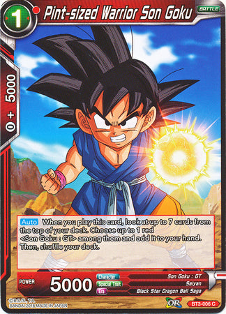 Guerrero del tamaño de una pinta Son Goku (BT3-006) [Cross Worlds] 