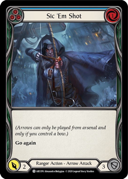 Sic 'Em Shot (Azul) [U-ARC074] (Arcane Rising Unlimited) Ilimitado Normal 