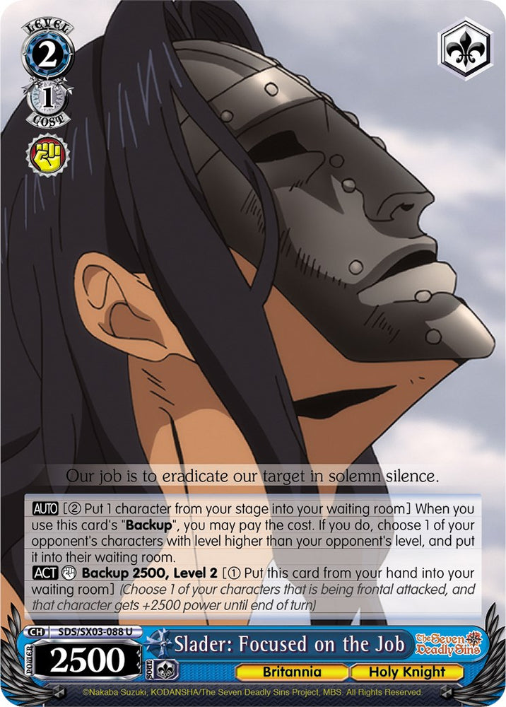 Slader: Focused on the Job (SDS/SX03-088 U) [The Seven Deadly Sins]
