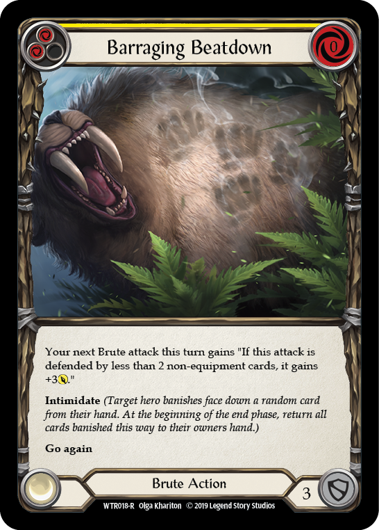 Barraging Beatdown (Amarillo) [WTR018-R] (Bienvenido a Rathe) Alpha Print Normal 