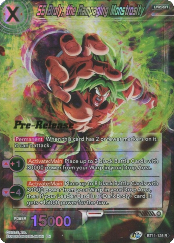 SS Broly, la monstruosidad rampante (BT11-125) [Promociones de presentación de Vermilion Bloodline] 