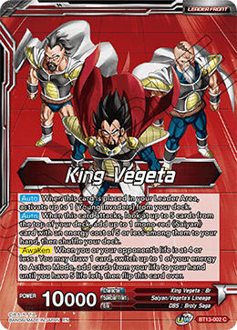 Rey Vegeta // Rey Vegeta, Jefe de la Rebelión Saiyan (Común) (BT13-002) [Rivalidad Suprema] 