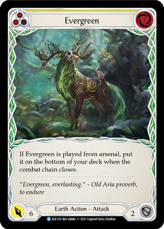 Evergreen (Amarillo) [ELE120] (Tales of Aria) 1.ª edición Rainbow Foil 