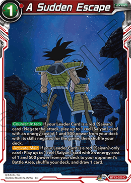 Un escape repentino (común) (BT13-029) [Rivalidad suprema] 