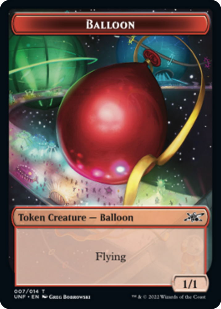 Gato // Ficha de globo de doble cara [Tokens Unfinity] 