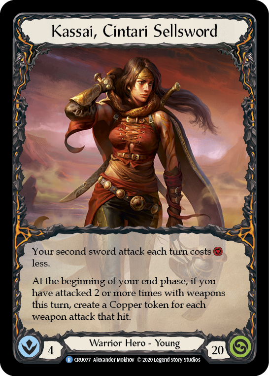 Kassai, Cintari Sellsword [CRU077] (Crucible of War) 1.ª edición Lámina arcoíris 