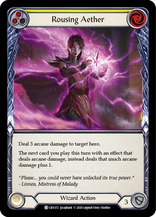 Rousing Aether (Amarillo) [CRU172] (Crucible of War) 1.ª edición Rainbow Foil 