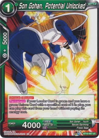 Son Gohan, potencial desbloqueado (BT10-067) [Rise of the Unison Warrior] 