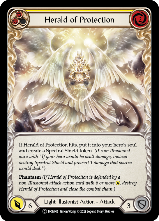Heraldo de Protección (Amarillo) [U-MON015] (Monarch Unlimited) Ilimitado Normal 