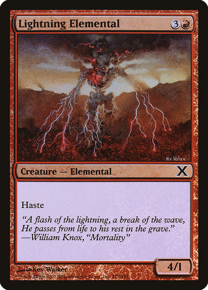 Lightning Elemental (lámina premium) [Décima edición] 