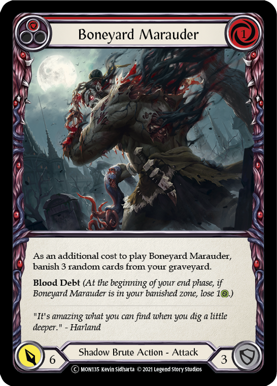 Boneyard Marauder (Rojo) [U-MON135-RF] (Monarch Unlimited) Lámina arcoíris ilimitada 