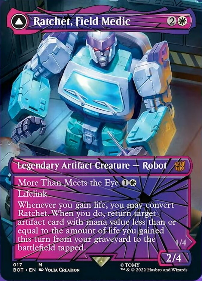 Ratchet, médico de campo // Ratchet, corredor de rescate (vidrio roto) [Transformers] 