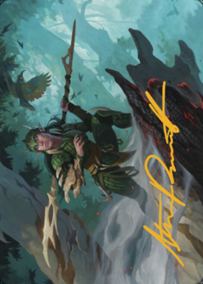 Tarjeta artística de Gwenna, Eyes of Gaea (firma estampada en oro) [Serie de arte de guerra de los hermanos] 