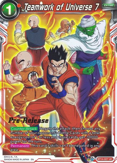 Trabajo en equipo del Universo 7 (BT14-027) [Promociones de presentación de Cross Spirits] 