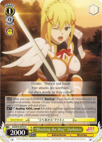 "Blocking the Way" Darkness (KS/W76-E016 U) [KonoSuba The Movie: Legend of Crimson] - Blue Jay's Cauldron