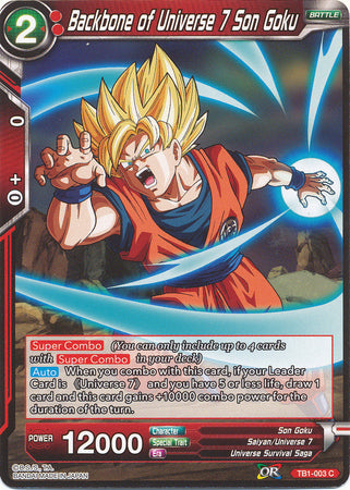 La columna vertebral del Universo 7 Son Goku (TB1-003) [El Torneo del Poder] 