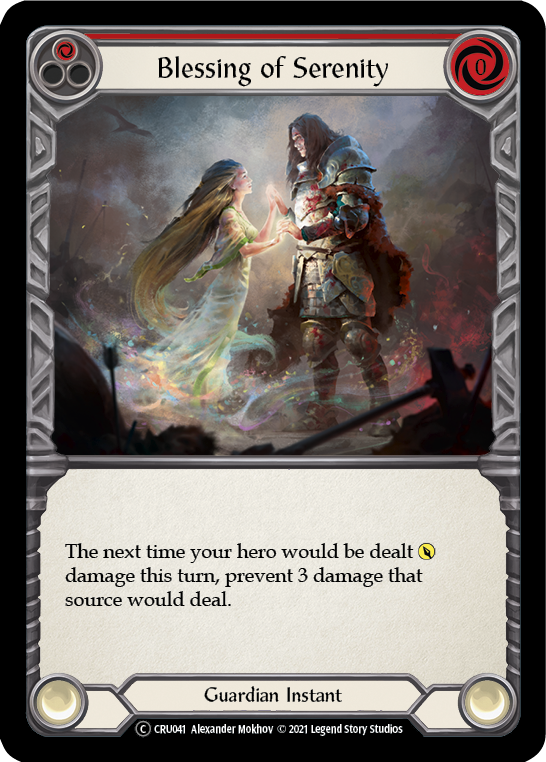 Bendición de la Serenidad (Rojo) [U-CRU041] (Crucible of War Unlimited) Ilimitado Normal 