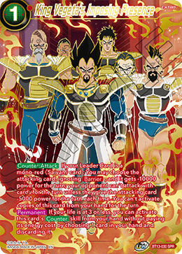 La imponente presencia del rey Vegeta (SPR) (BT13-030) [Rivalidad suprema] 