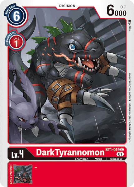 DarkTyrannomon [BT1-019] (Arte alternativo) [Baraja inicial: Gallantmon] 