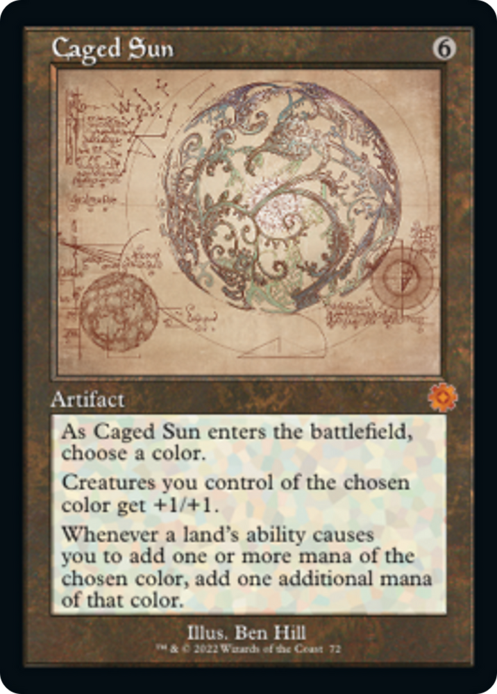 Sol enjaulado (esquema retro) [Artefactos retro de la guerra de los hermanos] 