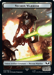 Guerrero Necrón // Insecto de doble cara (lámina de sobretensión) [Warhammer 40,000 Tokens] 