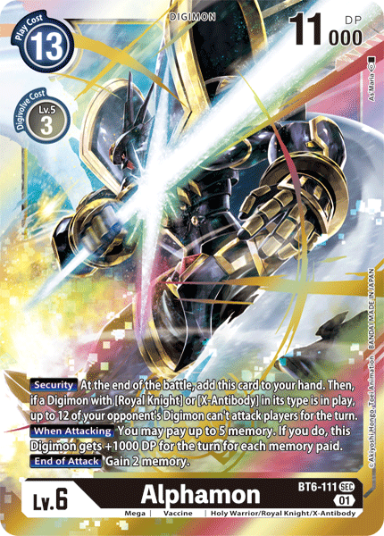 Alphamon [BT6-111] [Doble Diamante] 