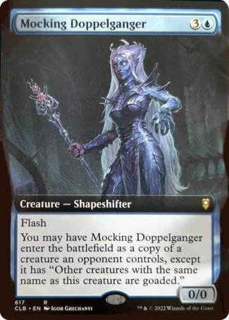 Doppelganger burlón (arte extendido) [Commander Legends: Battle for Baldur's Gate] 