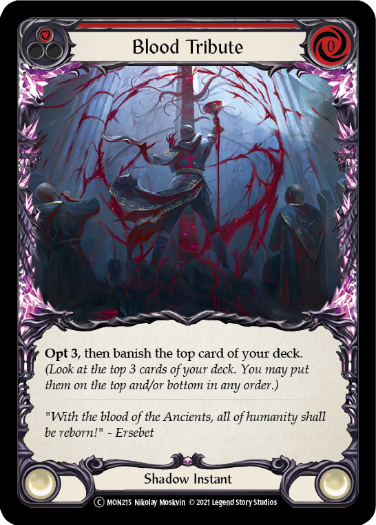 Tributo de sangre (rojo) [U-MON215-RF] (Monarch Unlimited) Lámina arcoíris ilimitada 