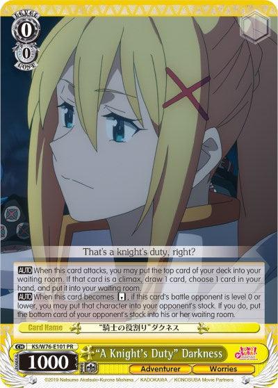 "A Knight's Duty" Darkness (KS/W76-E101 PR) [KonoSuba The Movie: Legend of Crimson] - Blue Jay's Cauldron