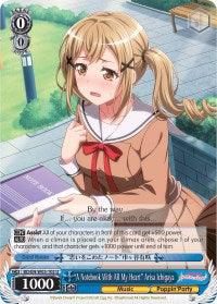 "A Notebook With All My Heart" Arisa Ichigaya (BD/EN-W03-102 U) [BanG Dream! Girls Band Party! MULTI LIVE] - Blue Jay's Cauldron