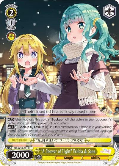 "A Shower of Light" Felicia & Sana (MR/W59-E013 U) [Magia Record: Puella Magi Madoka Magica [Side Story] (Mobile)] - Blue Jay's Cauldron