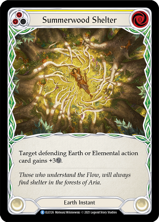 Summerwood Shelter (Amarillo) [ELE126] (Tales of Aria) 1.ª edición Rainbow Foil 