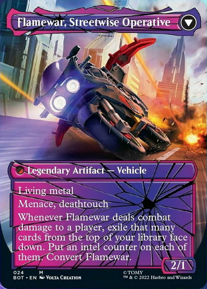 Flamewar, veterano descarado // Flamewar, agente callejero (vidrio roto) [Transformers] 