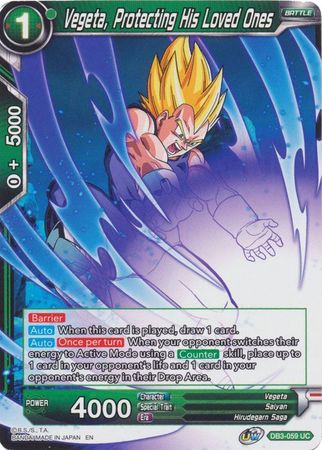 Vegeta, protegiendo a sus seres queridos (DB3-059) [Fuerza gigante] 