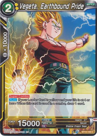 Vegeta, Orgullo terrestre (BT10-106) [El ascenso del guerrero al unísono] 