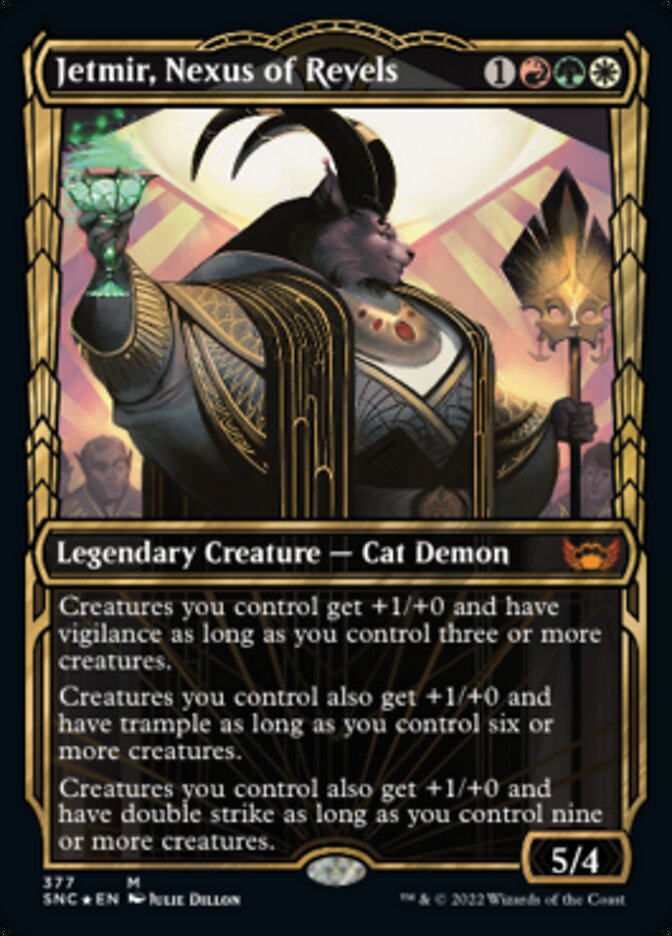 Jetmir, Nexus of Revels (Escaparate de lámina dorada de la Edad de Oro) [Calles de New Capenna] 