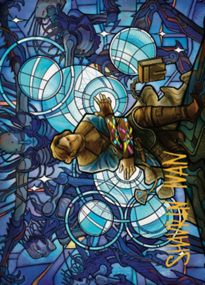 Raff, Tarjeta artística incondicional del Vientoligero (firma estampada en oro) [Serie de arte Dominaria United] 