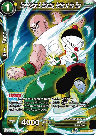 Tien Shinhan y Chiaotzu, Batalla en el árbol (BT15-101) [Enfrentamiento Saiyan] 