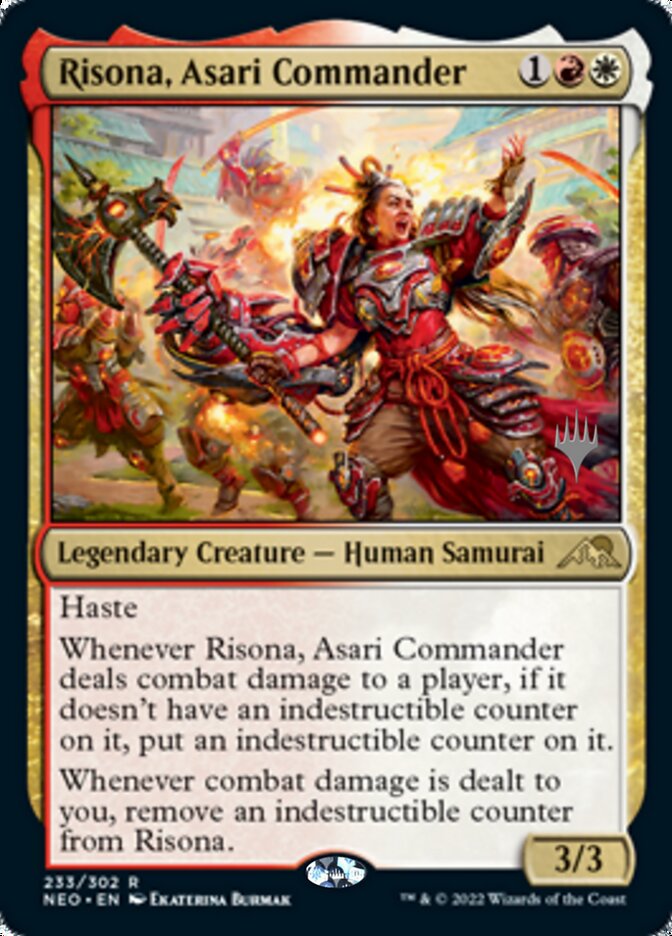 Risona, comandante Asari (paquete promocional) [Kamigawa: Promociones de la dinastía Neon] 