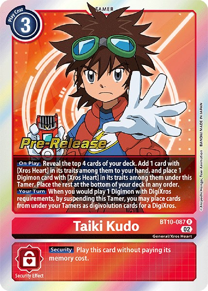 Taiki Kudo [BT10-087] [Tarjetas de prelanzamiento del encuentro Xros] 