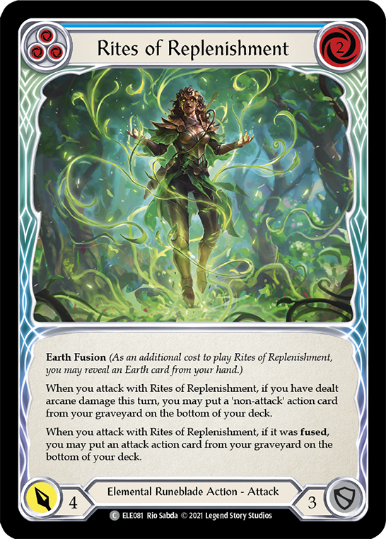 Ritos de reposición (azul) [ELE081] (Tales of Aria) 1.ª edición Rainbow Foil 