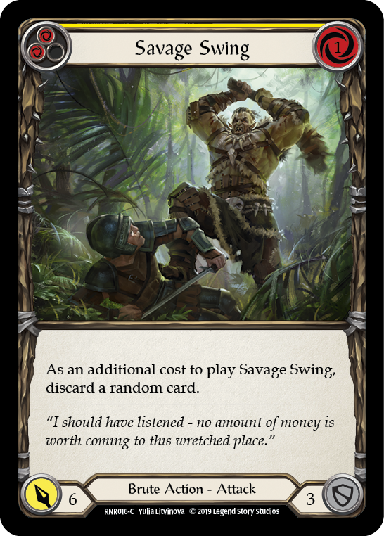 Savage Swing (Amarillo) [RNR016-C] (Rhinar Hero Deck) 1.a edición Normal 