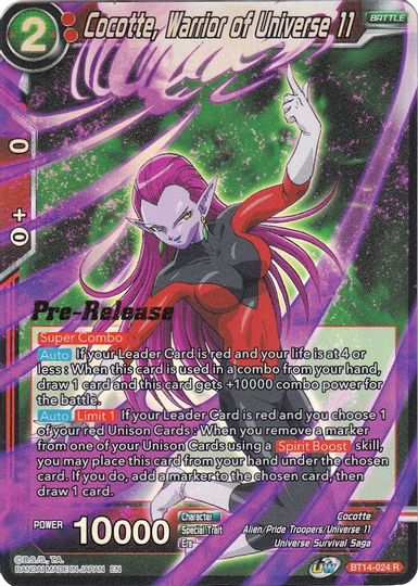 Cocotte, guerrera del universo 11 (BT14-024) [Promociones de presentación de Cross Spirits] 