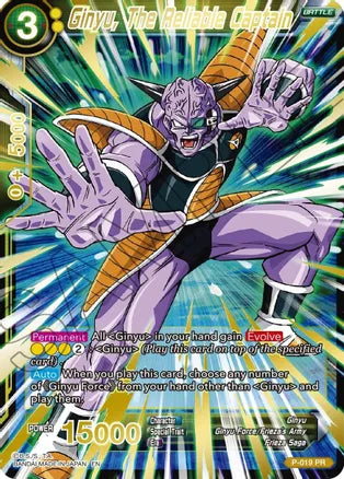 Ginyu, el capitán confiable (estampado de oro) (P-019) [Mythic Booster] 