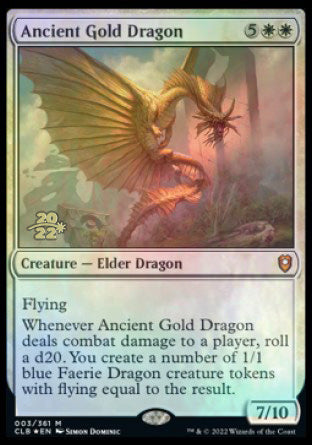 Dragón dorado antiguo [Promociones de presentación de Commander Legends: Battle for Baldur's Gate] 