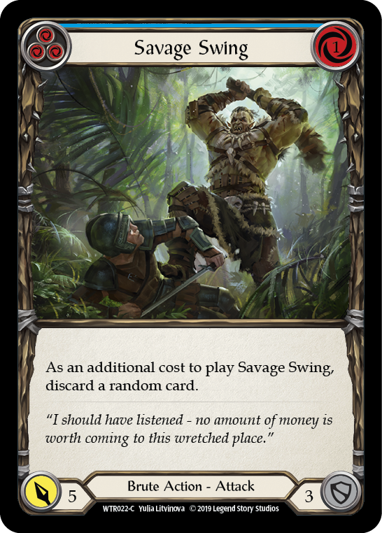 Savage Swing (Azul) [WTR022-C] (Bienvenido a Rathe) Lámina arcoíris con estampado Alpha 
